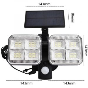 double projecteur led solaire