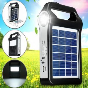 Chargeur Solaire Camping USB Batterie Lampe LED